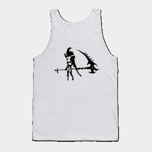 Hell lady minimal silhouette white Tank Top